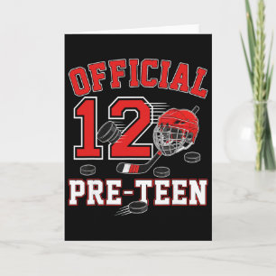 Carte Anniversaire officiel pré-adolescent de 12 ans gar