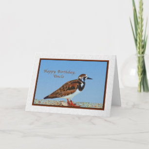 Carte Anniversaire, Oncle, Ruddy Turnstone Bird