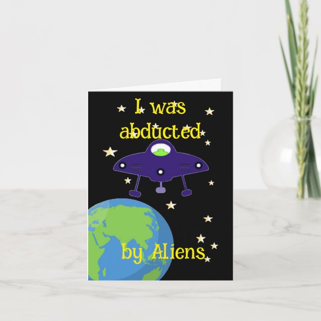 Carte anniversaire oublié par un extraterrestre (Devant)
