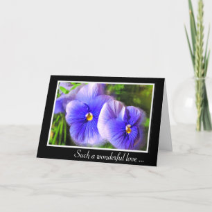 Carte Anniversaire Pansy Violet; Pansies Gelées