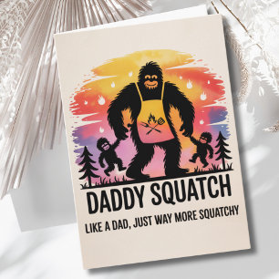 Carte Anniversaire Papa Drôle Bigfoot Sasquatch BBQ Enfa