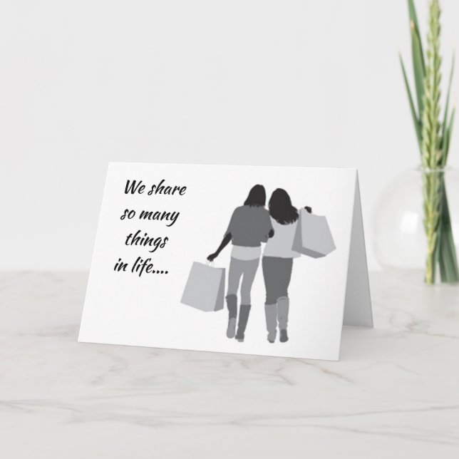 CARTE **ANNIVERSAIRE PARTAGÉ** AVEC MON ***MEILLEUR AMI* (Devant)