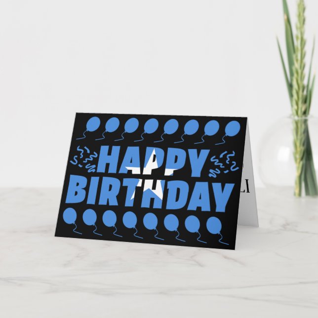 Carte Anniversaire Patriotique Drapeau Somalien (Devant)