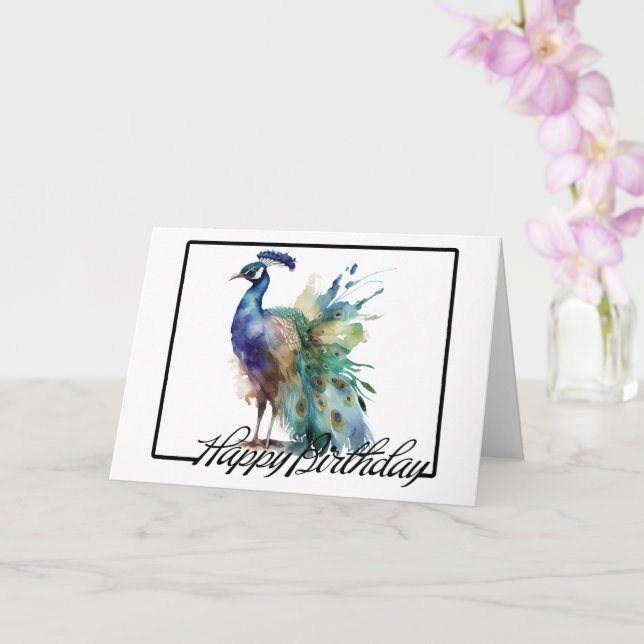 Carte Anniversaire Peacock (Orchidée)