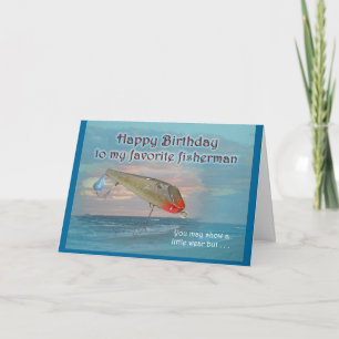 Carte Anniversaire Pêcheur Vintage Sylvester Flaptail