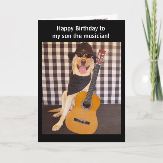 Carte Anniversaire Personnalisable De Fils De Musicien Zazzle Fr