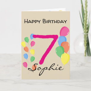 Carte Anniversaire personnalisé 7 ans