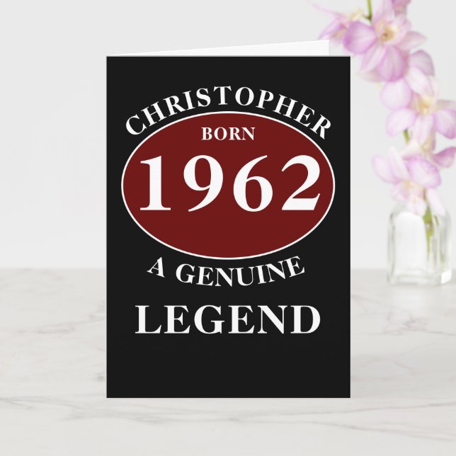 Carte Anniversaire Personnalisé Ajouter Nom Année de Nai (Orchidée)