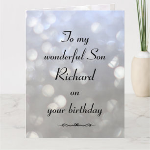Carte Anniversaire personnalisé de fils