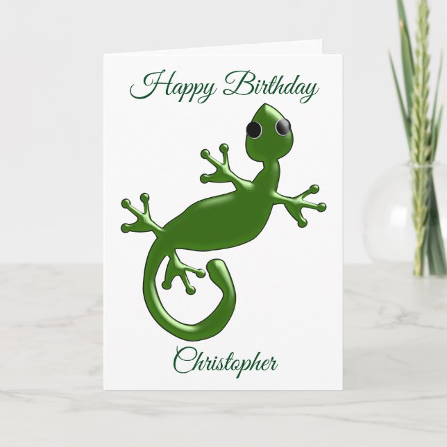 Carte Anniversaire personnalisé de Gecko (Devant)