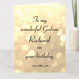 Carte Anniversaire personnalisé de Godson