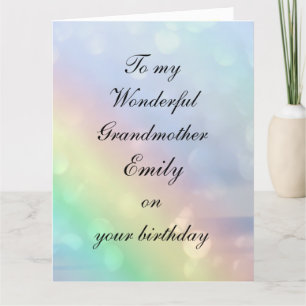 Carte Anniversaire personnalisé de grand-mère