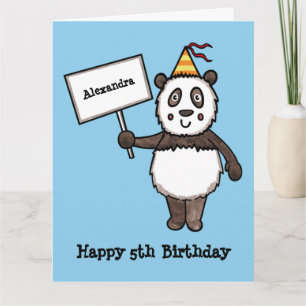 Carte Anniversaire personnalisé de la fête du Panda
