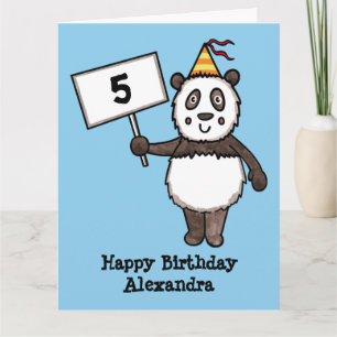 Carte Anniversaire personnalisé de la fête du Panda