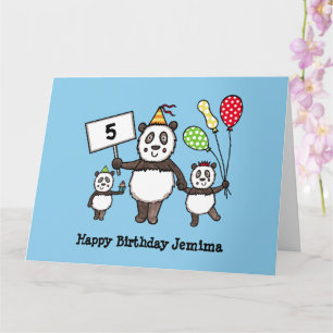 Carte Anniversaire personnalisé de la fête du Panda