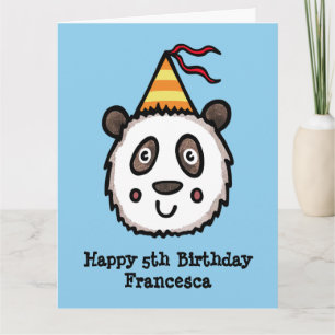 Carte Anniversaire personnalisé de la fête du Panda