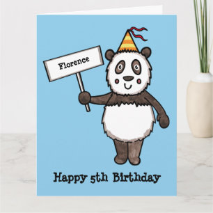 Carte Anniversaire personnalisé de la fête du Panda