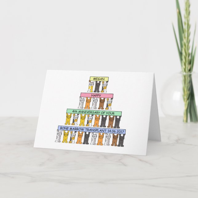 Carte Anniversaire personnalisé de la transplantation de (Devant)
