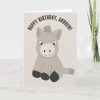 Anniversaire personnalisé de l'âne de bébé