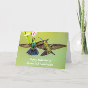 Carte Anniversaire personnalisé de l'oiseau de colibri