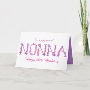 Carte Anniversaire personnalisé de l'orchidée Nonna wate