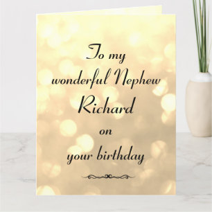 Carte Anniversaire personnalisé de Nephew