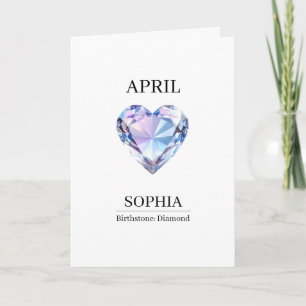 Carte Anniversaire Personnalisé Diamant Avril