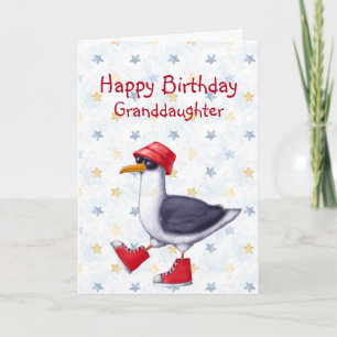 Carte Anniversaire Petite-fille Amusante Cute Seagull Bi