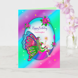Carte Anniversaire Petite-fille Magique Papillon Fée