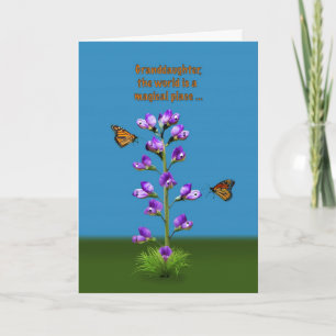 Carte Anniversaire, Petite-fille, Pois doux et Papillon