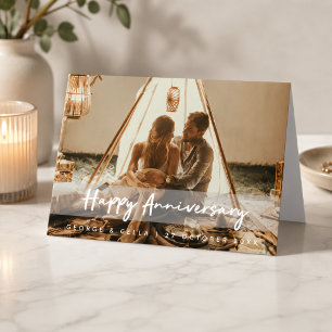 Carte Anniversaire photo moderne   Happy Couple Photo & 
