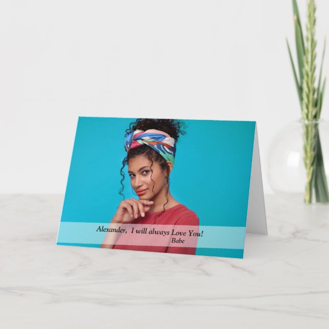 Carte Anniversaire Photo personnalisée (Devant)