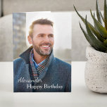 Carte Anniversaire Photo personnalisée<br><div class="desc">Carte d'anniversaire Photo Custom est une carte que vous pouvez recréer pour vous-même. Laissez ou remplacez la photo par la vôtre sur la couverture et remplacez les mots sur la couverture et à l'intérieur par la vôtre. Profite.</div>