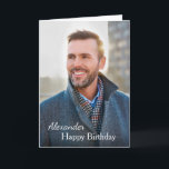 Carte Anniversaire Photo personnalisée<br><div class="desc">Carte d'anniversaire Photo Custom est une carte que vous pouvez recréer pour vous-même. Laissez ou remplacez la photo par la vôtre sur la couverture et remplacez les mots sur la couverture et à l'intérieur par la vôtre. Profite.</div>