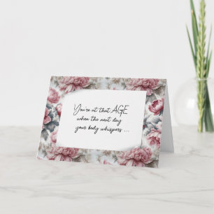 Carte Anniversaire Pink Peony Humour