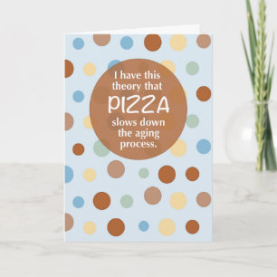 Carte Anniversaire Pizza Humour Vieillissement Drôle Poi
