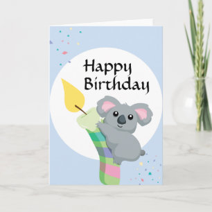 Carte Anniversaire potelé mignon d'illustration de koala