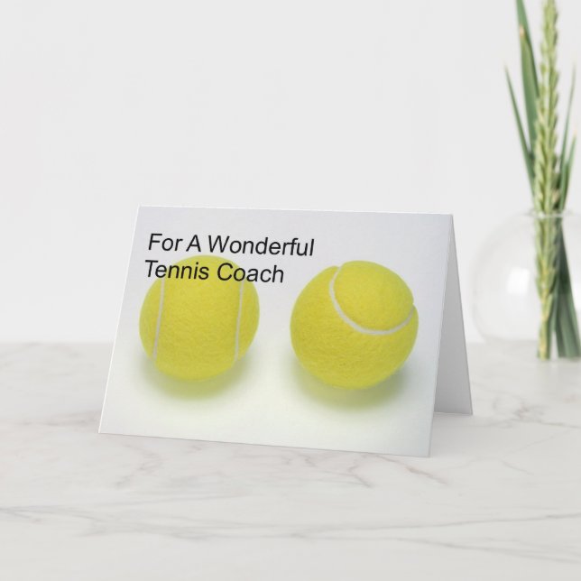 Carte Anniversaire Pour Coach Tennis (Devant)