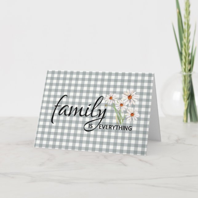Carte Anniversaire pour cousin sur gingham (Devant)