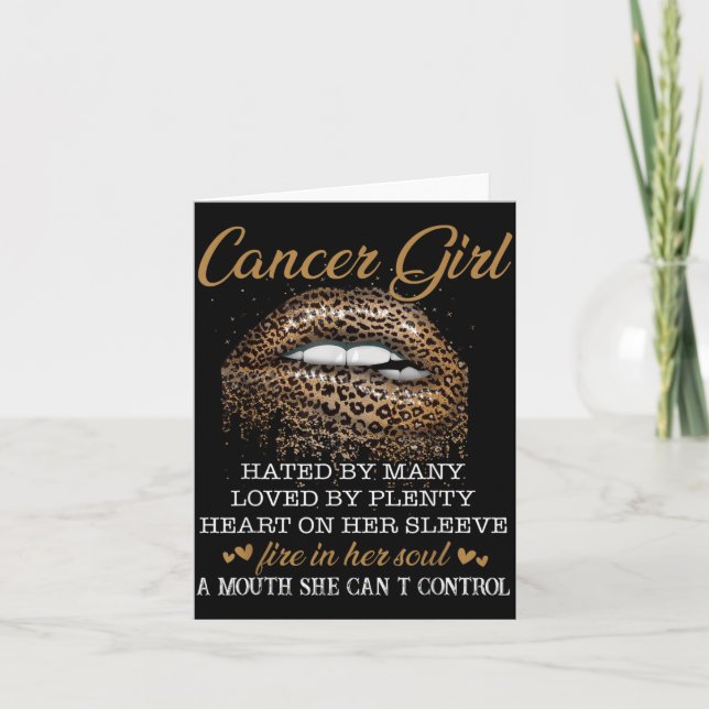 Carte Anniversaire pour femme fille Cancer Zodiaque avec (Devant)