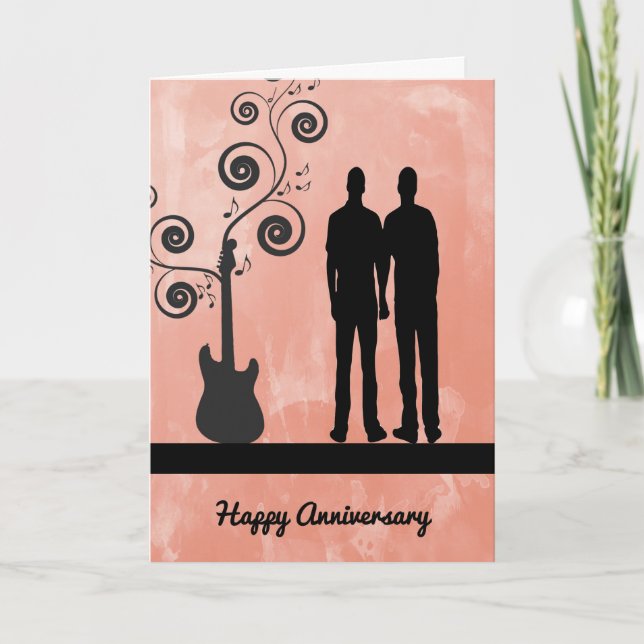 Carte Anniversaire pour Fils & Mari avec Guitare (Devant)