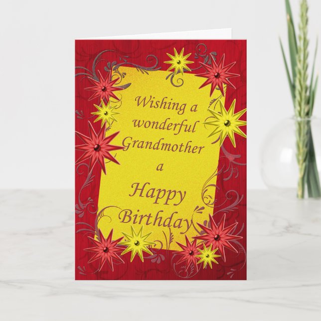 Carte anniversaire pour grand-mère (Devant)