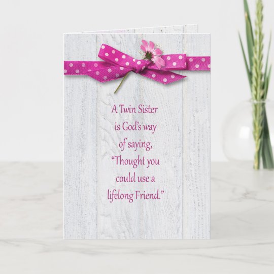 Carte Anniversaire Pour La Soeur Jumelle Zazzle Fr