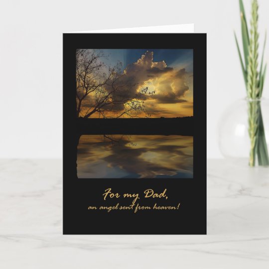 Carte Anniversaire Pour Le Papa Mon Ange De Ciel Zazzle Fr