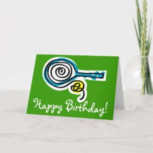 Carte anniversaire pour les joueurs de tennis