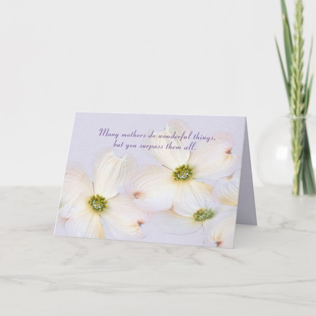 Carte anniversaire pour maman - fleurs de pommier à fleu (Devant)