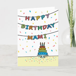 Carte anniversaire pour Mami