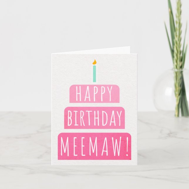 Carte anniversaire pour Meemaw (Devant)