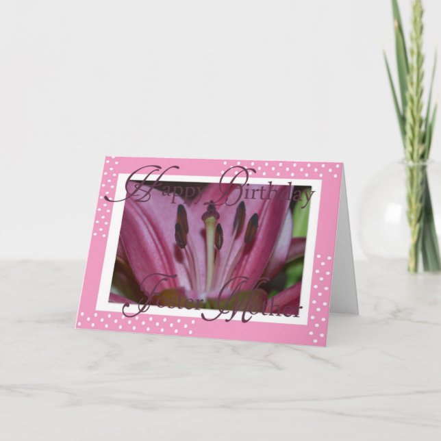Carte Anniversaire Pour Mère Foster (Devant)
