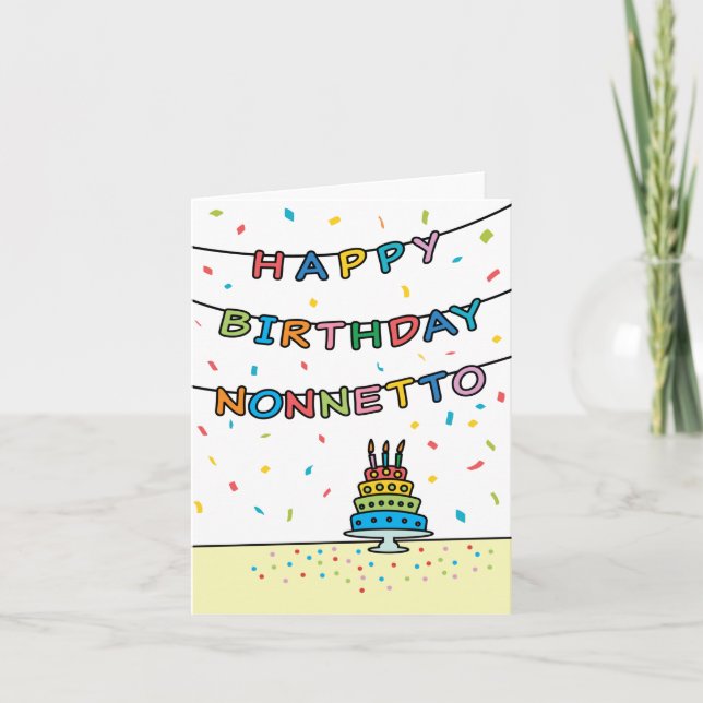 Carte anniversaire pour Nonnetto (Devant)